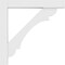 Ekena Millwork Standard Olympic Architectural Grade PVC Bracket with Block Ends, 3"W x 30"D x 30"H BKTP03X30X30OLY05 - alternate 2
